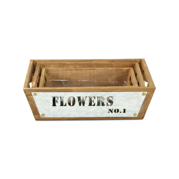 4812-3 - Persim Tapered Wood Crates