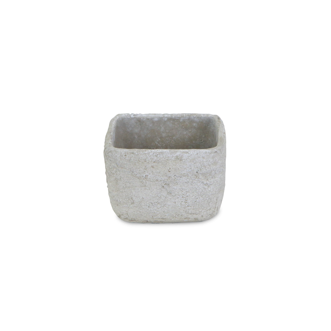 5095 - Reed Square Cement Pot