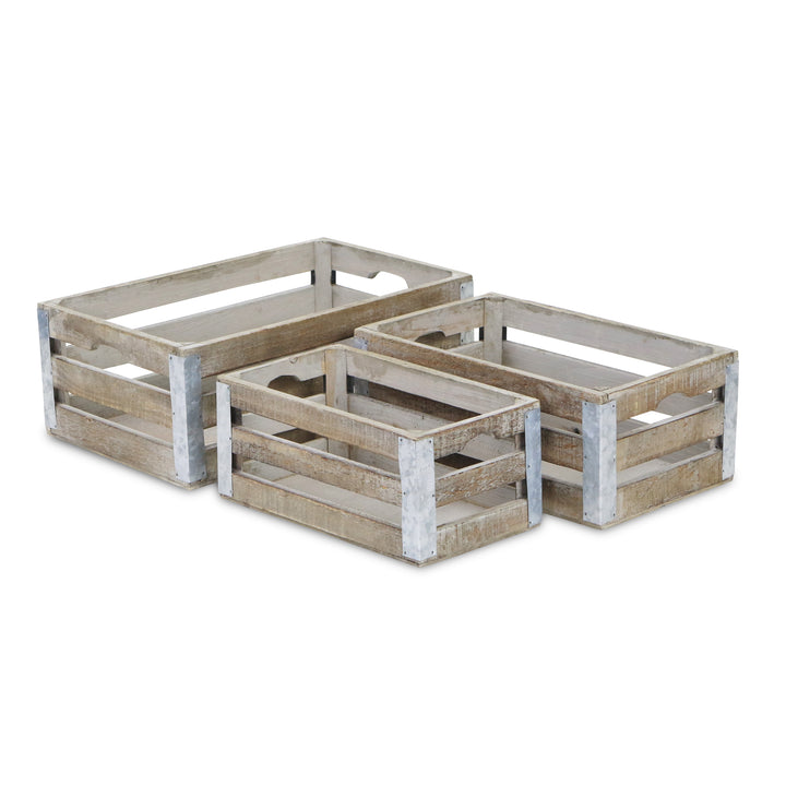 5632-3 - Samil Slatted Wooden Crates