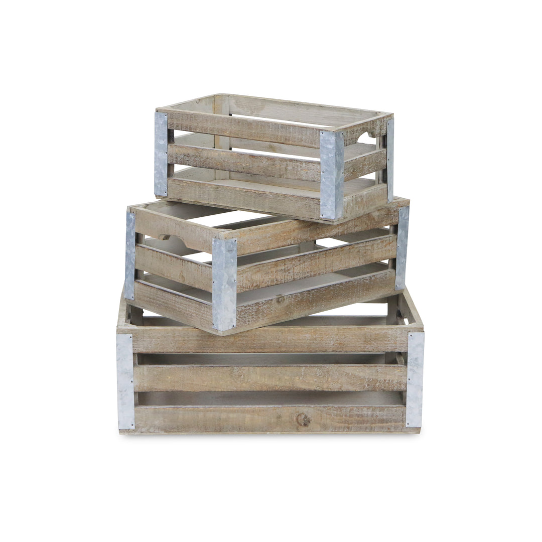 5632-3 - Samil Slatted Wooden Crates