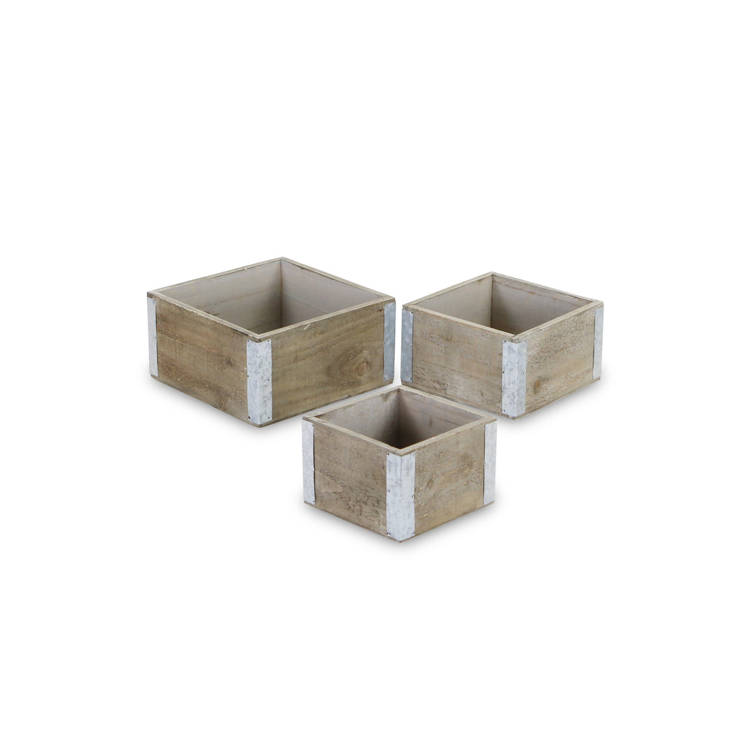 5634-3 - Samil Square Wooden Crates
