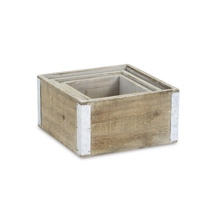 5634-3 - Samil Square Wooden Crates