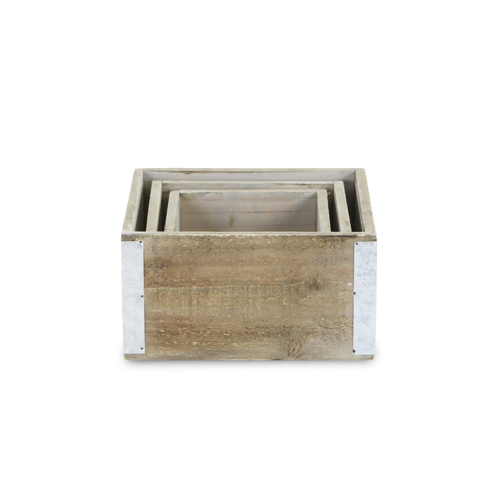 5634-3 - Samil Square Wooden Crates