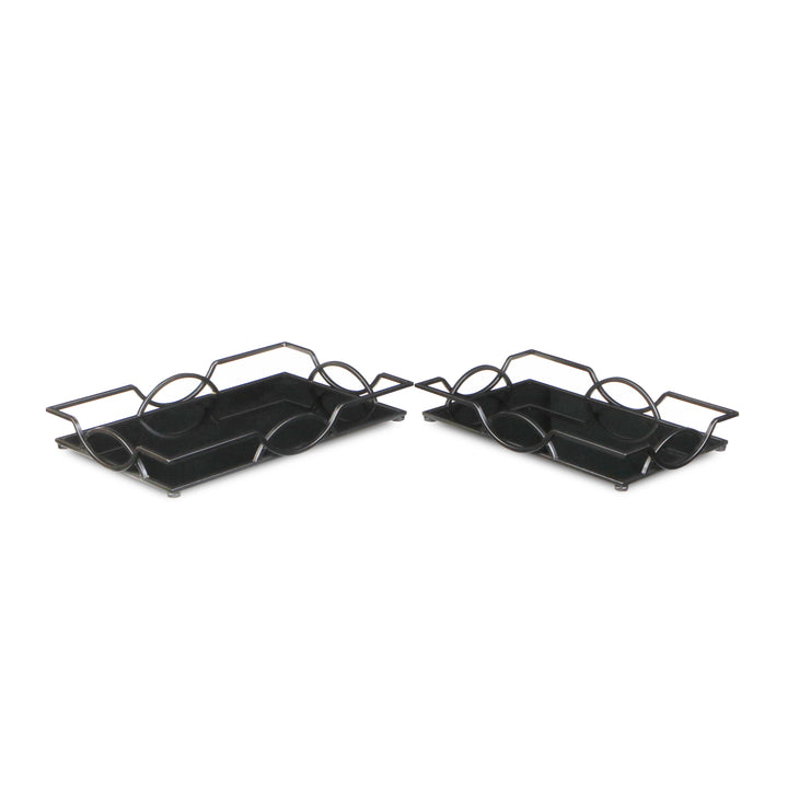 5639-2 - Gelven Black Mirror Trays
