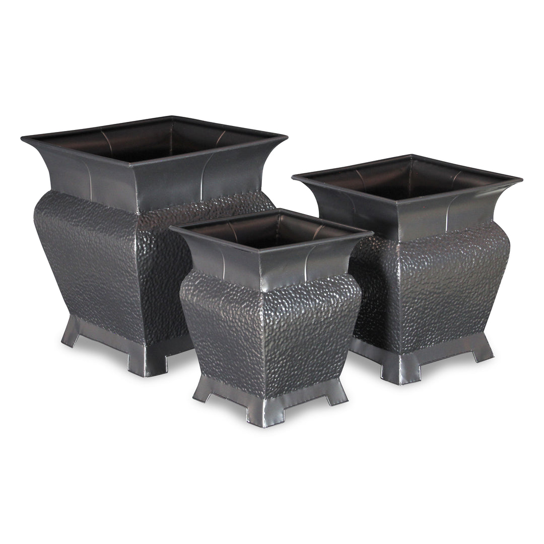 FM-1271-3BK - Angelo Black Metal Planters
