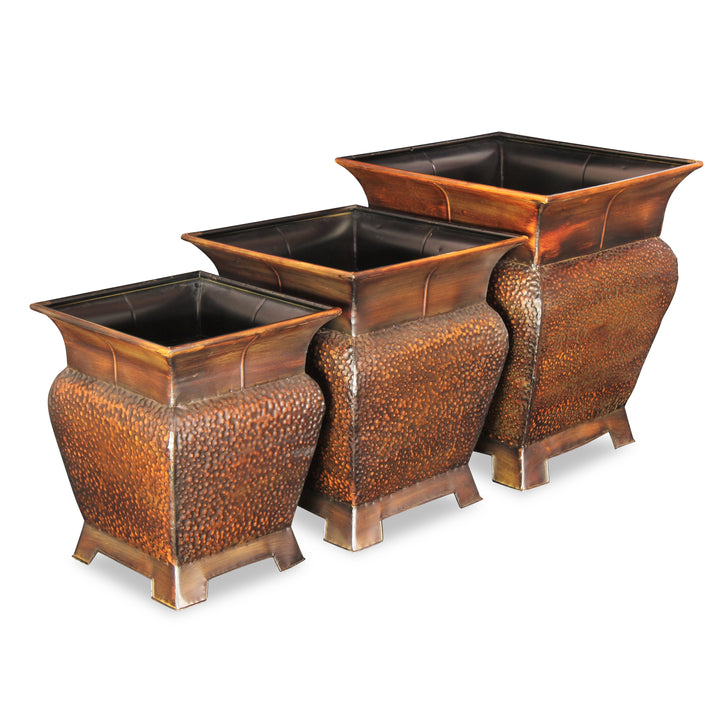 FM-1271-3 - Angelo Bronze Metal Planters