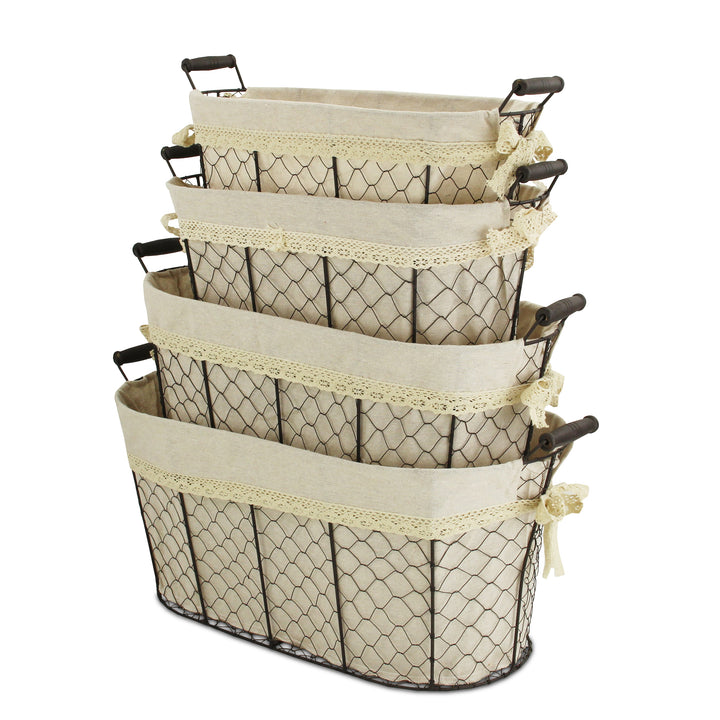 FP-3366-4 - Viviana Oval Wire Baskets